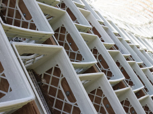 Living Pavilion, Ann Ha, Behrang Behin, New York, Governor's Island, Milk crates, green design, eco design, sustainable design