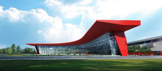 qingdao exposition center, water city development, nbbj, china, expo center, solar power,