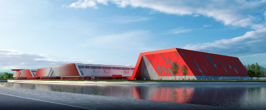 qingdao exposition center, water city development, nbbj, china, expo center, solar power,