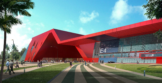 qingdao exposition center, water city development, nbbj, china, expo center, solar power,