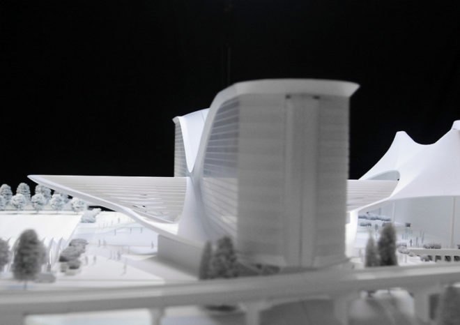 santiago calatrava, train station, denver international airport, airport expansion, green architecture