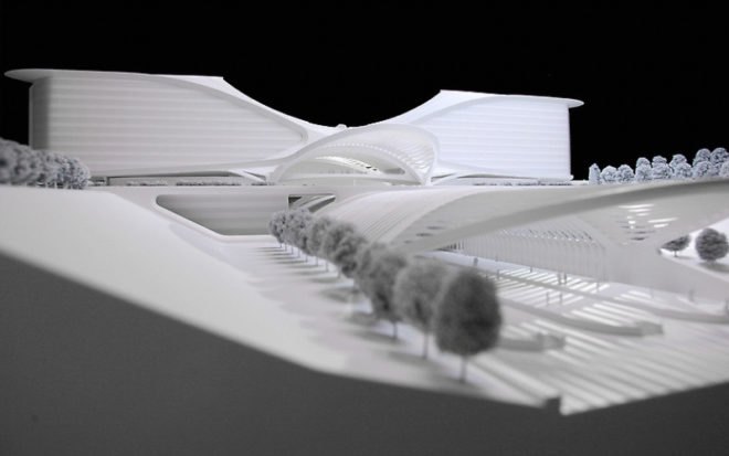 santiago calatrava, train station, denver international airport, airport expansion, green architecture
