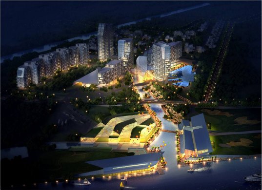 mixed-use development, grand canal, allen jack+cottier, china, green roof, grey water recycling, rainwater collection