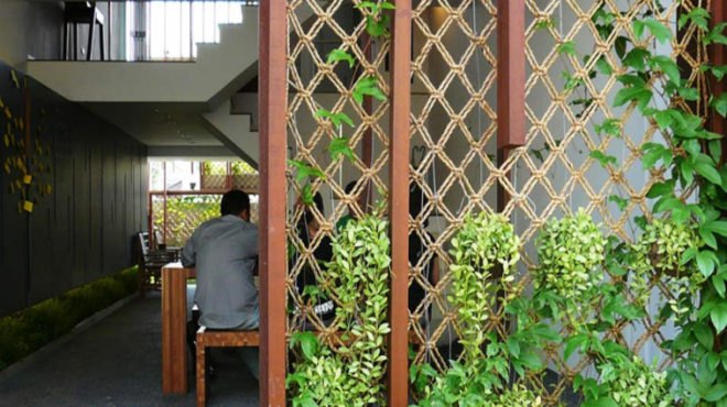 banana fiber, architectural facade, green materials, architectkidd, bangkok, green architecture