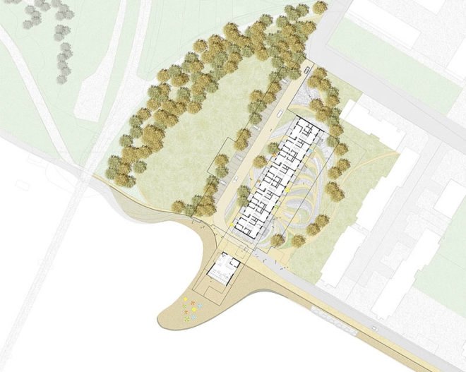 eco housing development, solar power, denmark, C.F. Møller, passive-house standards, green architecture