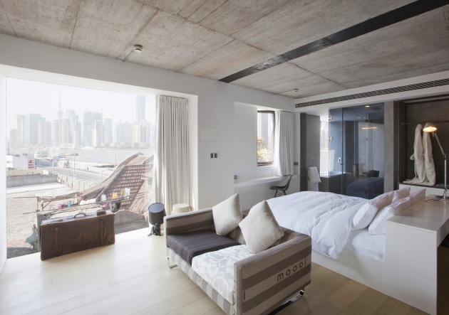 Shanghai accommodations, Restored Chinese hotel, Peng Loh hotel, industrial hotel, Industrial remodel, Neri&Hu Research and Design Office, Shanghai Hotel