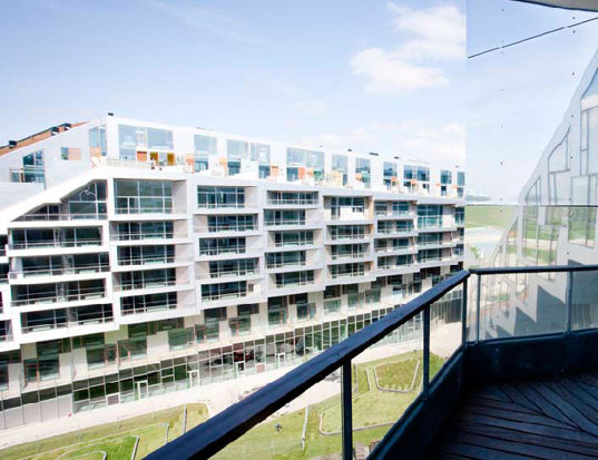 danish green, Danish design, Green roof, Copenhagen apartment, urban design, mixed use building,