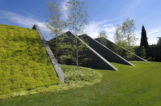 sustainable design, green design, a-cero, green roof, sustainable architecture, solar thermal hot water, concrete house