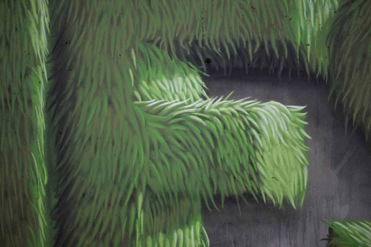 Ausias Pérez and Felipe Perdomo, street art, green art, eco art, grafitti, tagging