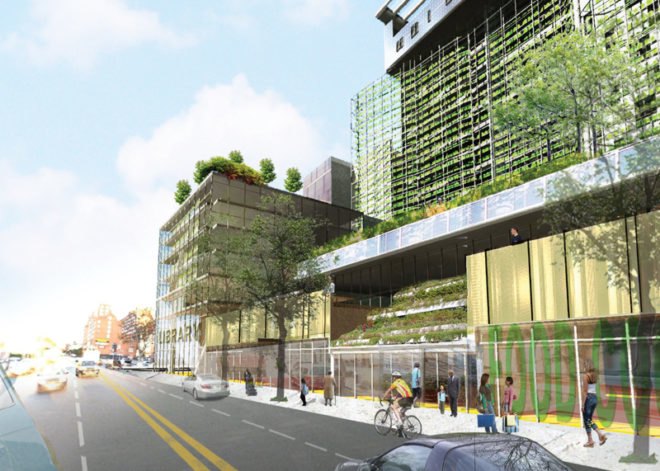 Yard scraper, Roger marvel architects, Brooklyn, vertical building, vertical garden, green house, sustainable buildings, sustainable design, NYC, New York, Green Residences, solar power, solar panels, Institute for Urban Sustainability, the Brooklyn Library of Science and Environment