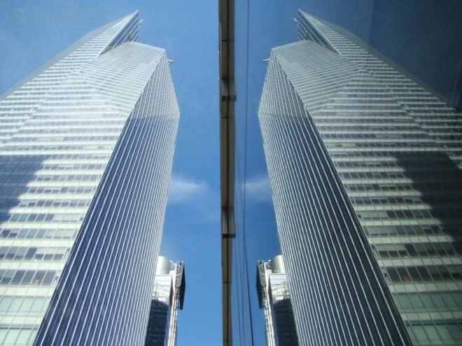 One Bryant Park, Bank of America Tower, Cook and Fox Architects, Green Building, Sustainable Building, LEED Platinum Building, First LEED Platinum Skyscraper, Largest LEED tower, Largest LEED skyscraper, green construction, rainwater catchement and reuse, greywater recycling, energy efficient building systems, high performance glass, minimal solar heat gain and loss, energy cogeneration plant, NY, NYC , New York, Manhattan, slag, recycled materials, recyclable materials