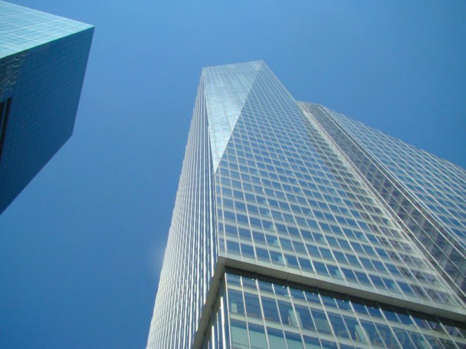 One Bryant Park, Bank of America Tower, Cook and Fox Architects, Green Building, Sustainable Building, LEED Platinum Building, First LEED Platinum Skyscraper, Largest LEED tower, Largest LEED skyscraper, green construction, rainwater catchement and reuse, greywater recycling, energy efficient building systems, high performance glass, minimal solar heat gain and loss, energy cogeneration plant, NY, NYC , New York, Manhattan, slag, recycled materials, recyclable materials