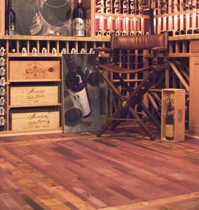 flooring, Recycled Materials, recycled wine barrels, recycled flooring, wine cellar flooring, bar flooring