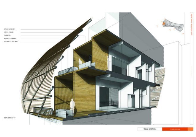 baton rouge, municipal dock, trahan architects, shade screen, mixed-use development