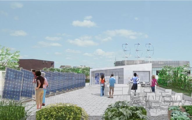 boston latin school, sustainable roof, green roof, studio g architects, living laboratory, boston