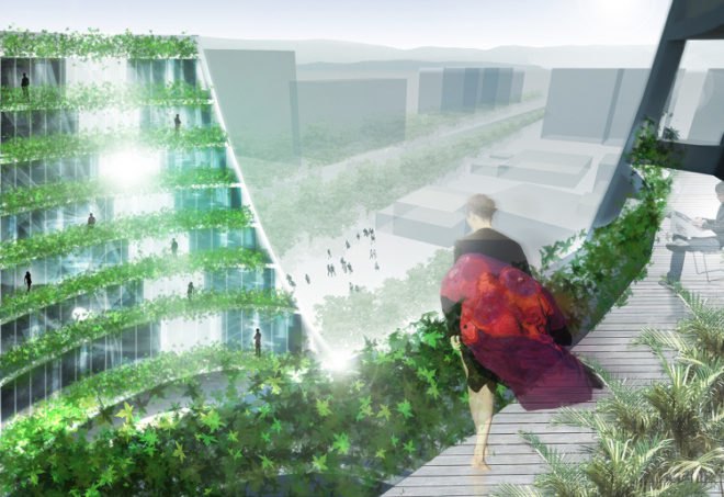greenside out, urban design, joubert architecture, albania, terraced gardens, green building,