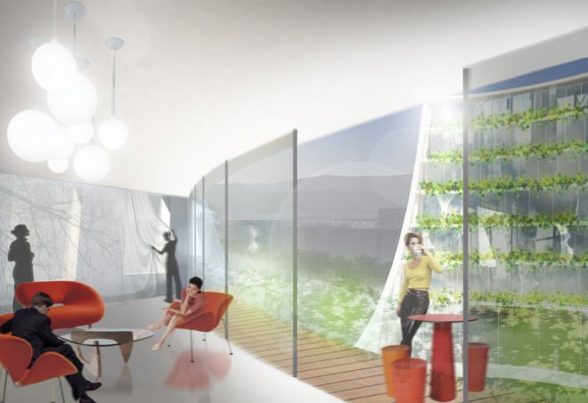 greenside out, urban design, joubert architecture, albania, terraced gardens, green building,