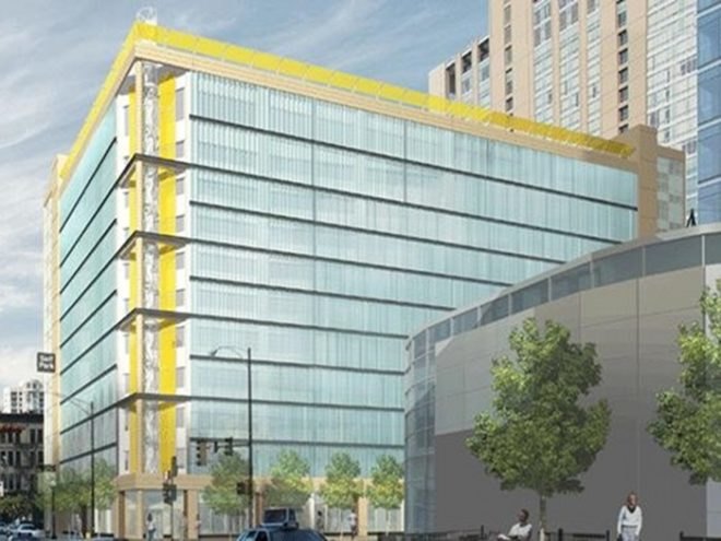 greenway self park, vertical axis wind turbines, green building, hok, sustainable architecture, chicago