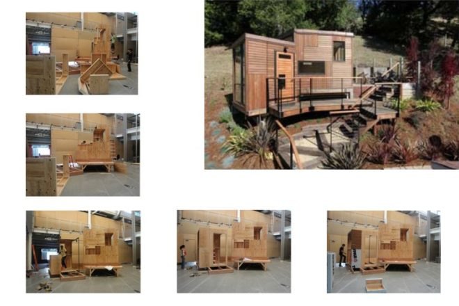p.a.a.v, prefab office, student project, prefab construction, recycled materials, aia award