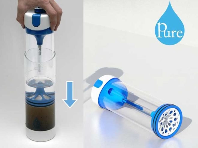 pure water purifier, pure water bottle, pure water purification, james dyson award, water purification system, how to purify water, inexpensive water purification, water purification