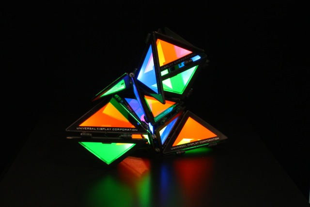 oled, lighting, display, PHOLED, organic, efficent, eco, green, technology, emory krall, universal display, light origami, transparent light origami