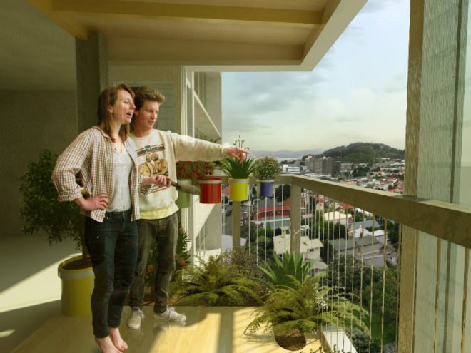the plant room, new zealand, prefab, urban gardening, apartment addition