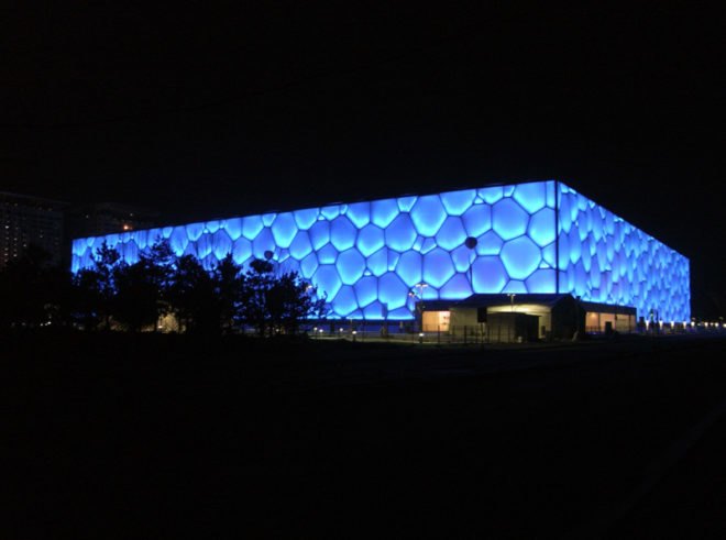 water cube, beijing, daylighting, water park, asia's largest water park, happy magic water park