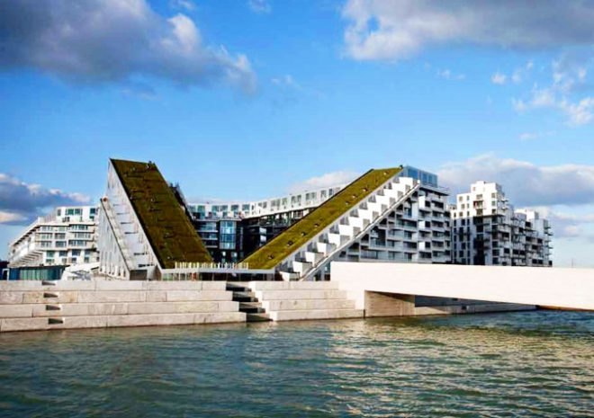 Bjarke Ingels Group, danish green, Danish design, Green roof, Copenhagen apartment, urban design, mixed use building,
