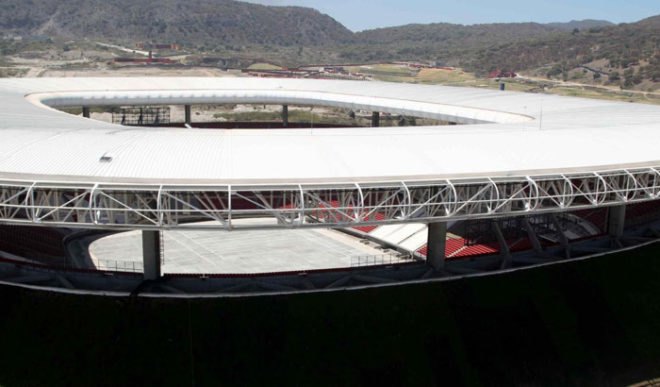 massaud, sustainable design, mexico, chivas stadium, rainwater recycling, volcanoes, biomimicry