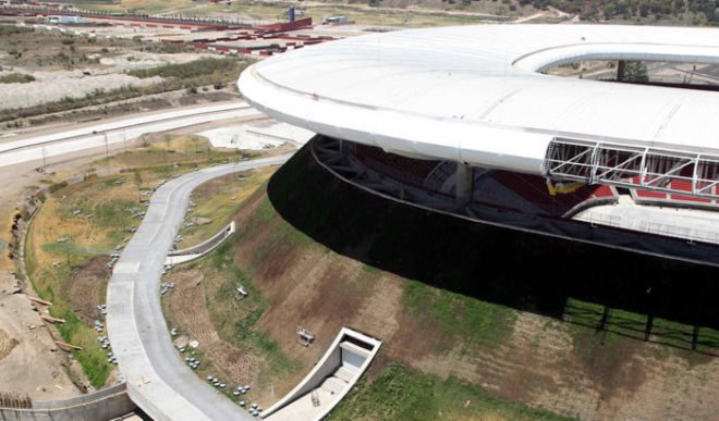 massaud, sustainable design, mexico, chivas stadium, rainwater recycling, volcanoes, biomimicry