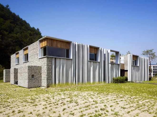 BCNO Architects, cement, concrete roof, concrete technologies, Hanil, Hanil Concrete, re-purposed concrete, reused concrete, Korea green concrete