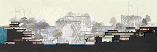 embassy of the drowned nations, sea level rise, rising tides, ellis island, sydney, fort dennison, oculus, eco architecture, sustainable architecture, global warming, climate change, australia, refugee, refuge, shelter, green design
