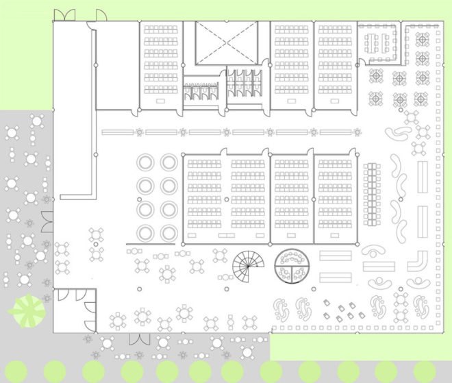 bakoko design development, green roof, japanese architecture, vertical construction, kyaoi garden university, natural light, natural ventilation system, natural cooling, wind catching caps, biomimicry
