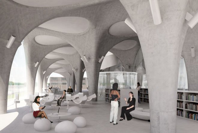 bakoko design development, green roof, japanese architecture, vertical construction, kyaoi garden university, natural light, natural ventilation system, natural cooling, wind catching caps, biomimicry