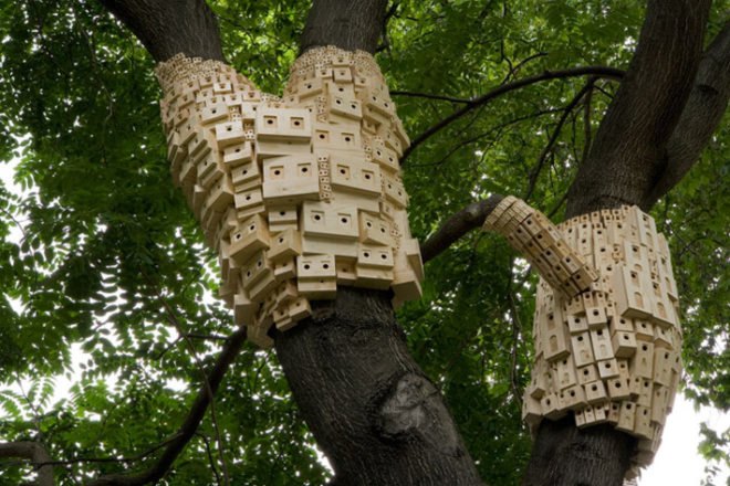Super Kingdom, Green Design, Bio diversity, London Fieldworks, Bird Boxes, pixelated birdhouses, birdhouse, bird house, bird houses, birdhouses, london birdhouse, green design, eco design, sustainable design