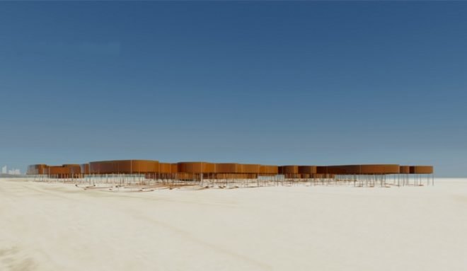 Decker Yeadon LLC, Thin film solar, dye sublimation solar, Dubai solar power, land art generator, UEI solar art project, Dubai solar art installation,