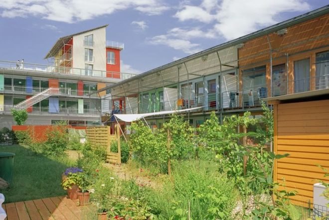 Rolf Disch, Solar design,passivhaus, green nieghborhood, german green home, green housing, green development, green mixed use, solar development, solar neighborhood, wood chip boiler, rainwater catchement, rainwater recycling,