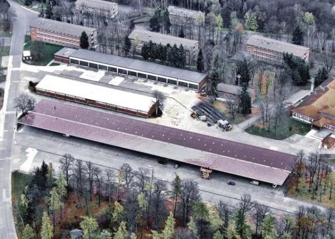 German green school, HHS Architecken, thin film solar roof, solar translucent roof, solar windows, repurposed school, reused building, solar powered school, natural ventalation