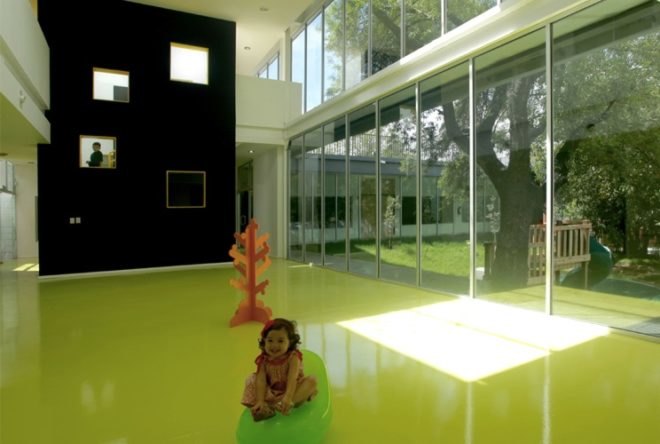 cool building, sustainable school design,,offset facade, Docet Institute, stación-ARquitectura Arquitectos, Mexico green building, Monetary green school,