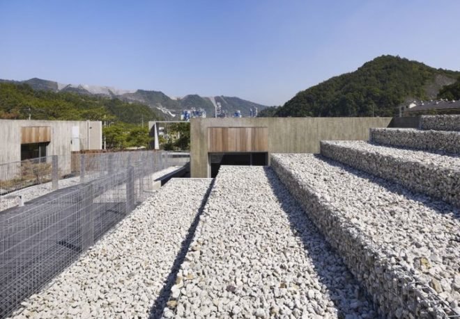 BCNO Architects, cement, concrete roof, concrete technologies, Hanil, Hanil Concrete, re-purposed concrete, reused concrete, Korea green concrete