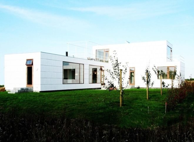 Danish Ecolabel Home, Denmark Prefab, green building prefab, modern prefab, Prefab friday, prefab green roof, Prefab Housing, prefabricated home, Sustainable Prefab Housing, Valbaek Borup Architects