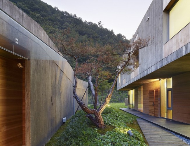 BCNO Architects, cement, concrete roof, concrete technologies, Hanil, Hanil Concrete, re-purposed concrete, reused concrete, Korea green concrete