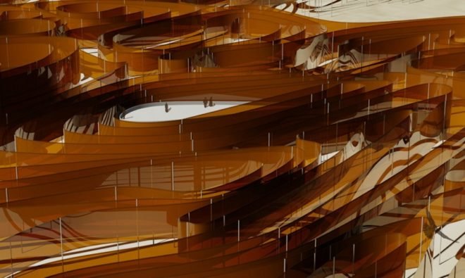 Decker Yeadon LLC, Thin film solar, dye sublimation solar, Dubai solar power, land art generator, UEI solar art project, Dubai solar art installation,