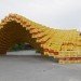 reused materials, reused architecture, green building, Detmold architecture, beer boxes, box pavilion, student built pavilion, student architecture project, University of Applied Sciences , Henri Schweynoch,