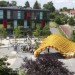 reused materials, reused architecture, green building, Detmold architecture, beer boxes, box pavilion, student built pavilion, student architecture project, University of Applied Sciences , Henri Schweynoch,