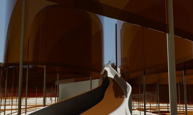 Decker Yeadon LLC, Thin film solar, dye sublimation solar, Dubai solar power, land art generator, UEI solar art project, Dubai solar art installation,