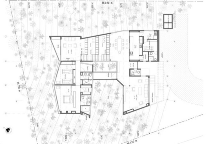 green roof Colombia, Mazzanti architects, Plan B, roof deck, Sopó Township Home, Bogotá green roof, Hillside architecture,