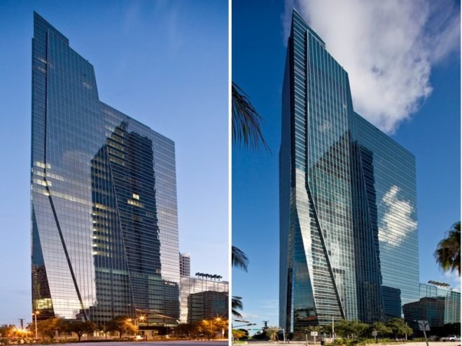 eco office, 1450 brickell, miami, leed gold, green building, sustainable architecture, hurricane resistant