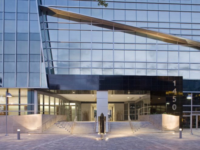 eco office, 1450 brickell, miami, leed gold, green building, sustainable architecture, hurricane resistant
