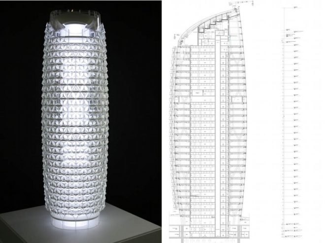 abu dhabi investment council headquarters, aedas, arup, crystalline facade, solar power, green building, sustainable architecture